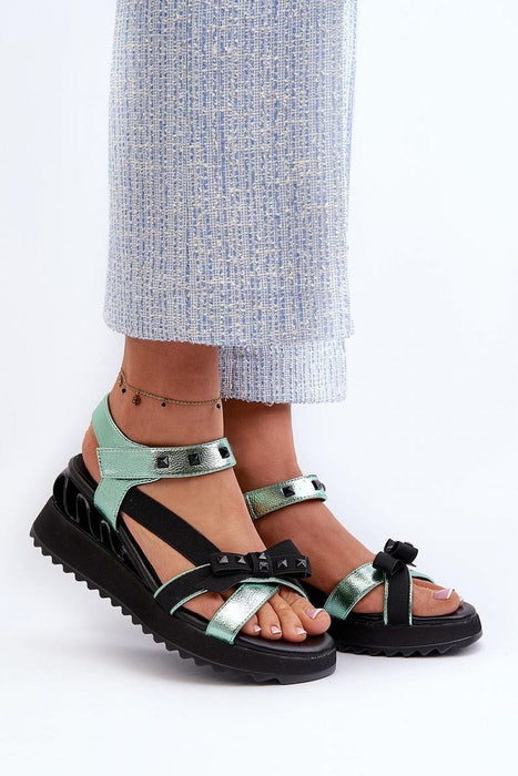 Aurelline Strap Bow Wedge Sandals