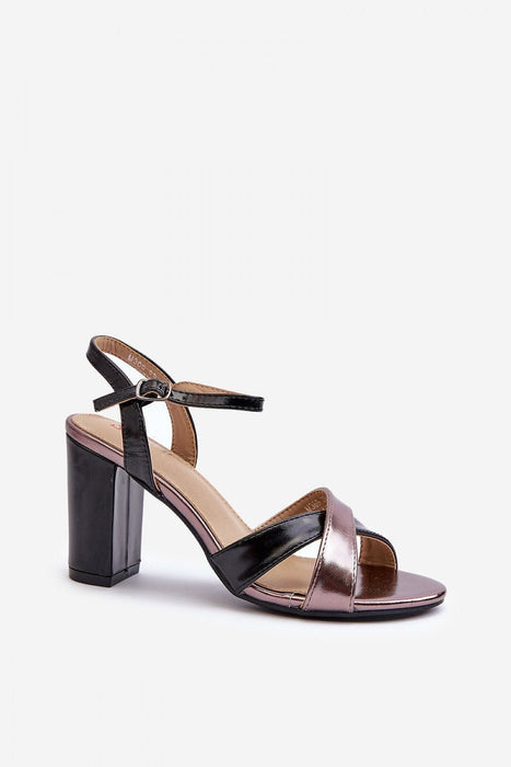 Rivella Cross-Strap Heeled Sandals