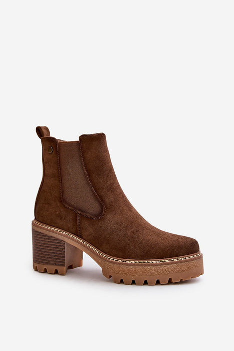 Velmorin Suede Block Heel Boots