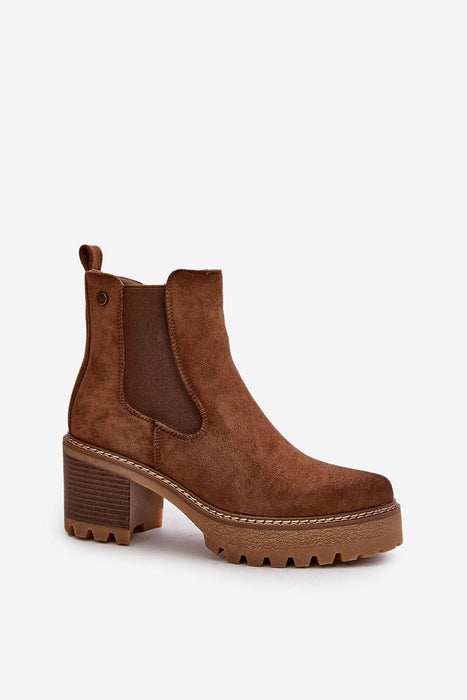 Velmorin Suede Block Heel Boots