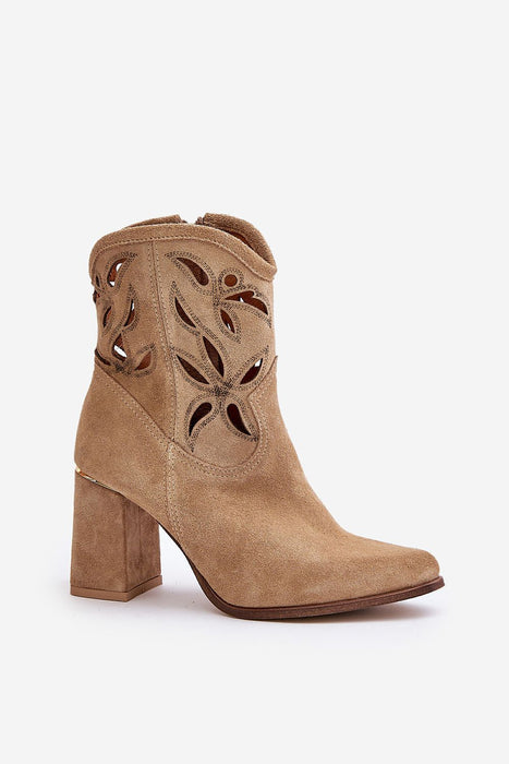 Lunavera Cutshade Suede Heel Boots