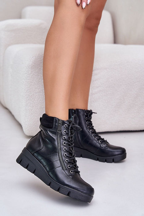 Myrella Platform-Laced Winter Boots