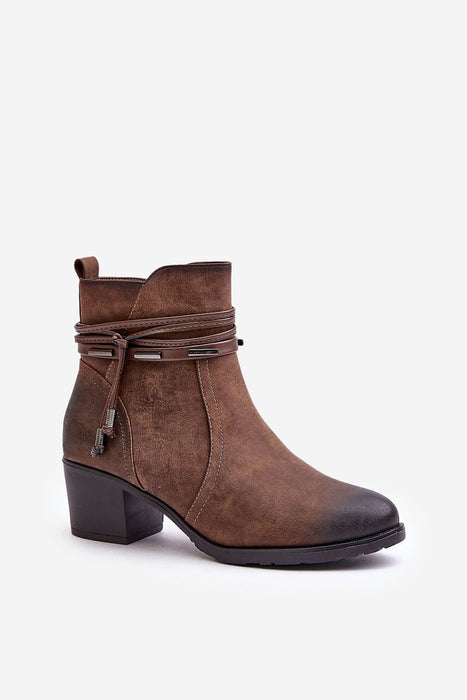Olivaya Eco-Leather Mid Heel Boots
