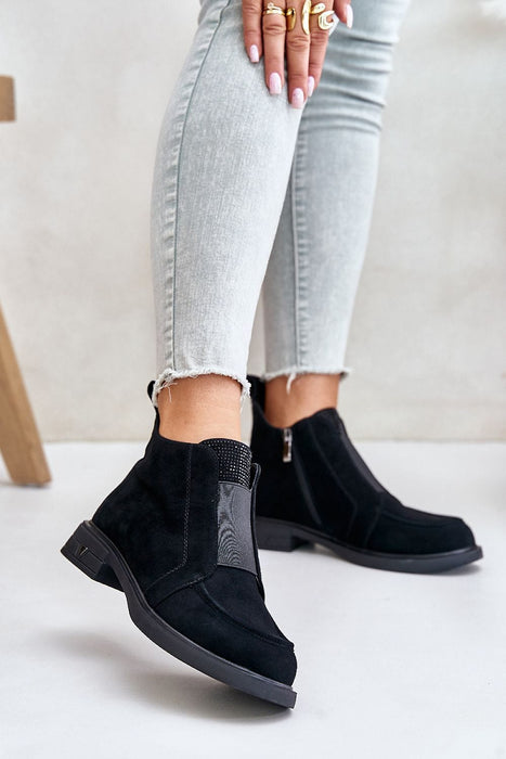 Lunavea Suede Ankle Boots with Zip