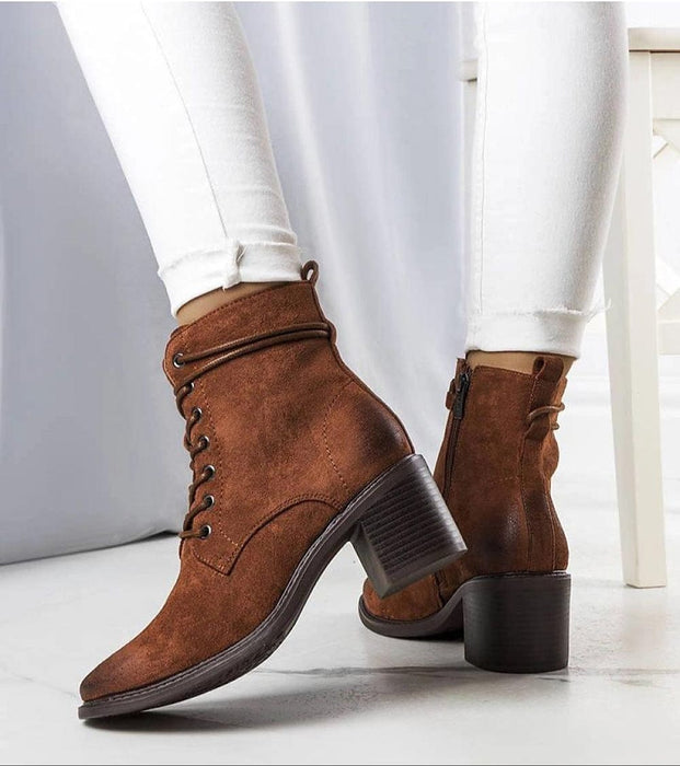 Vaelora square-toe heeled boots
