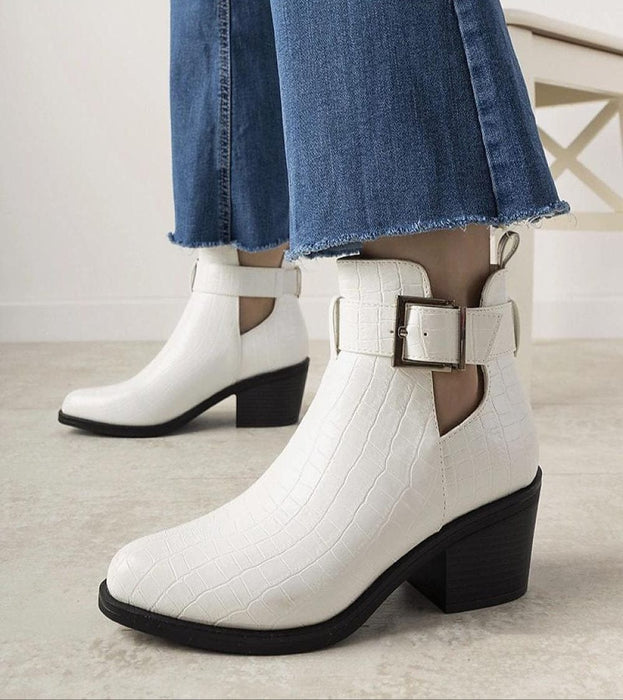 Alvarine cut-out ankle boots
