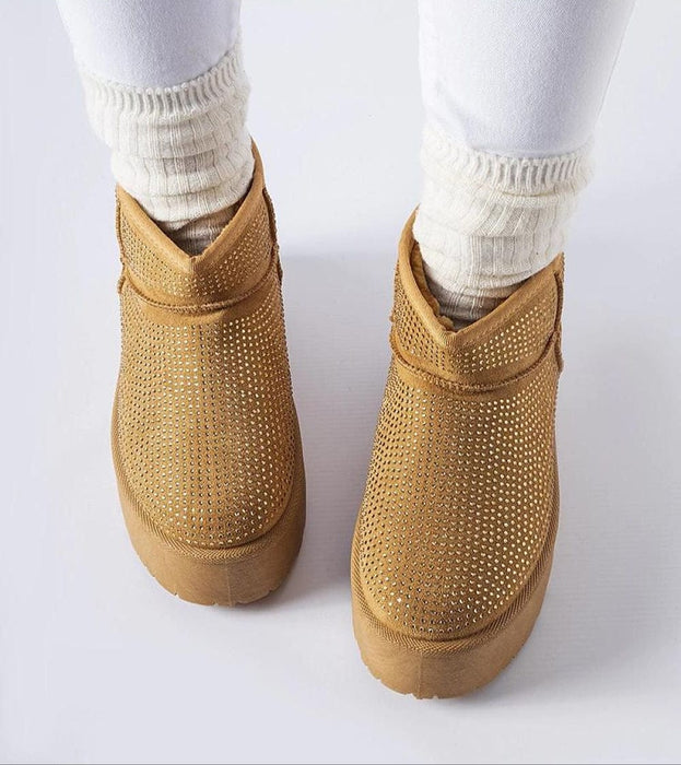 Velizia Platform Snow Boots with Zircons