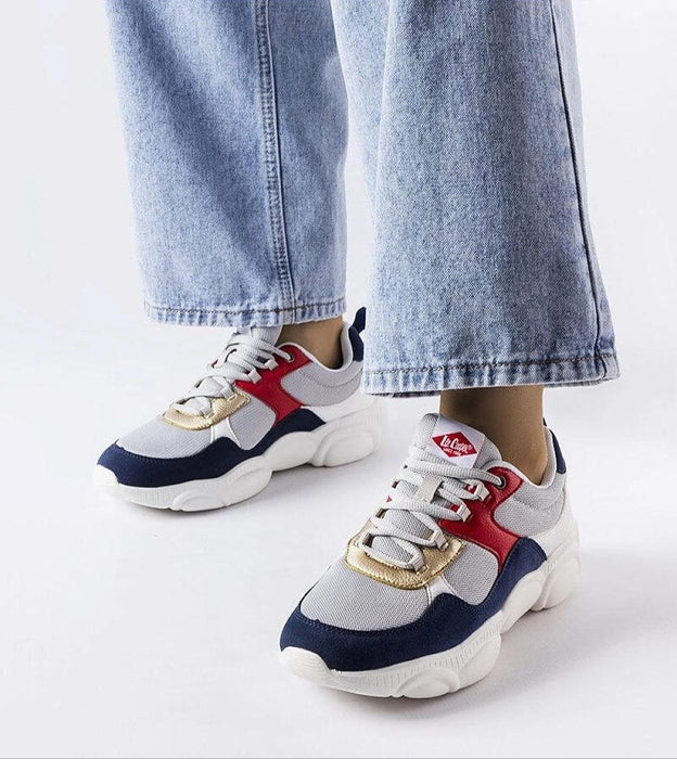 Lorayne Gray Sporty Lace-Up Sneakers