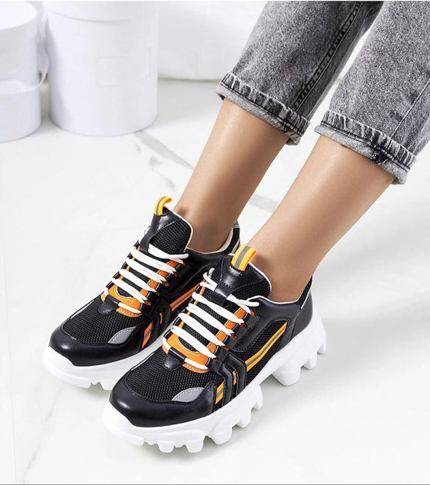 Seralyne Reflective Trim Platform Sneakers
