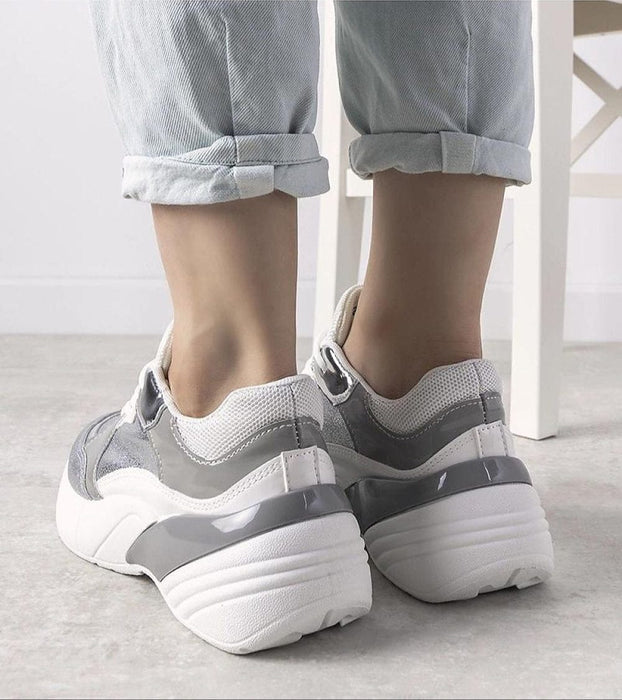 Zelphira Metallic Contrast Platform Sneakers