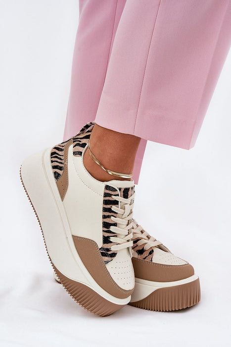 Vervonne Animal Pattern Platform Sneakers