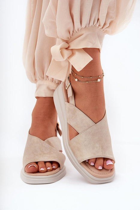 Veralisse Buckled Wedge Sandals