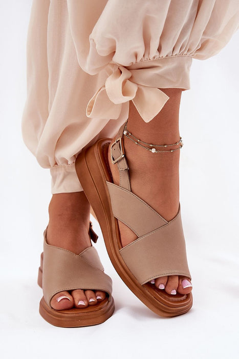 Veralisse Buckled Wedge Sandals