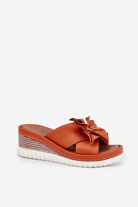 Florenya Leather Wedge Flip-Flops
