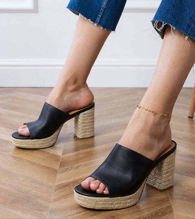 Solvienne Woven Vegan Espadrille Heels