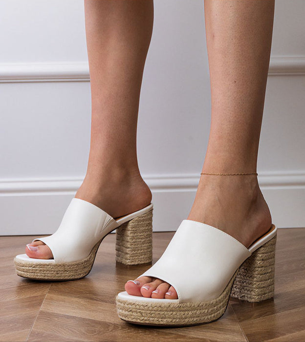 Solvienne Woven Vegan Espadrille Heels