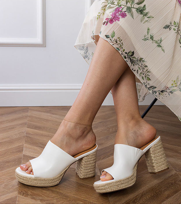 Solvienne Woven Vegan Espadrille Heels