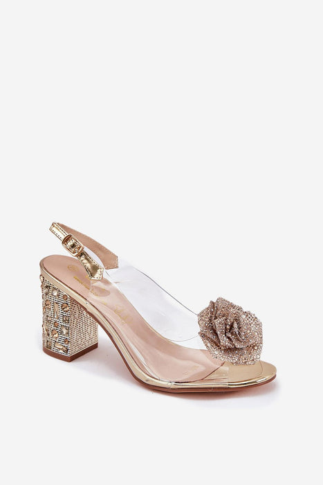 Aluresta Crystal Column Heel Sandals