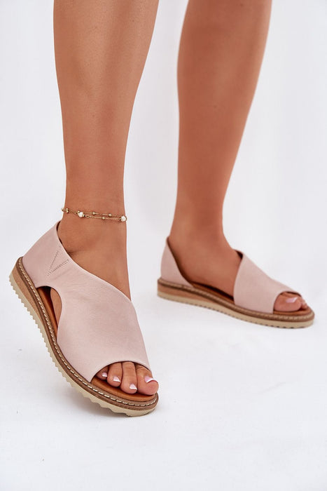 Orranise Covered-Heel Leather Sandals