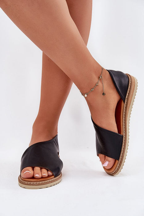 Orranise Covered-Heel Leather Sandals