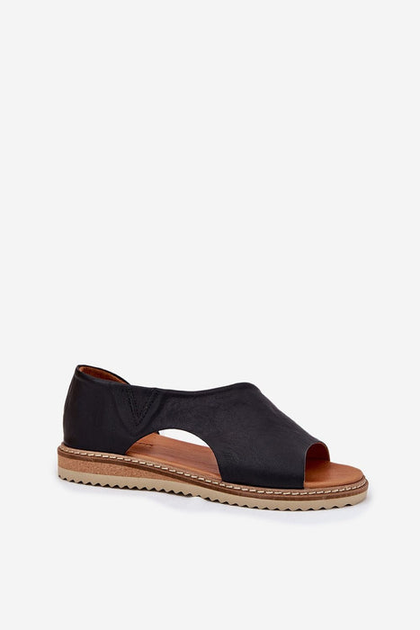 Orranise Covered-Heel Leather Sandals