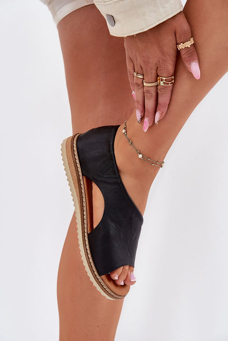 Orranise Covered-Heel Leather Sandals