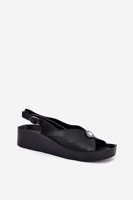 Selvaria Buckled Platform Wedge Sandals