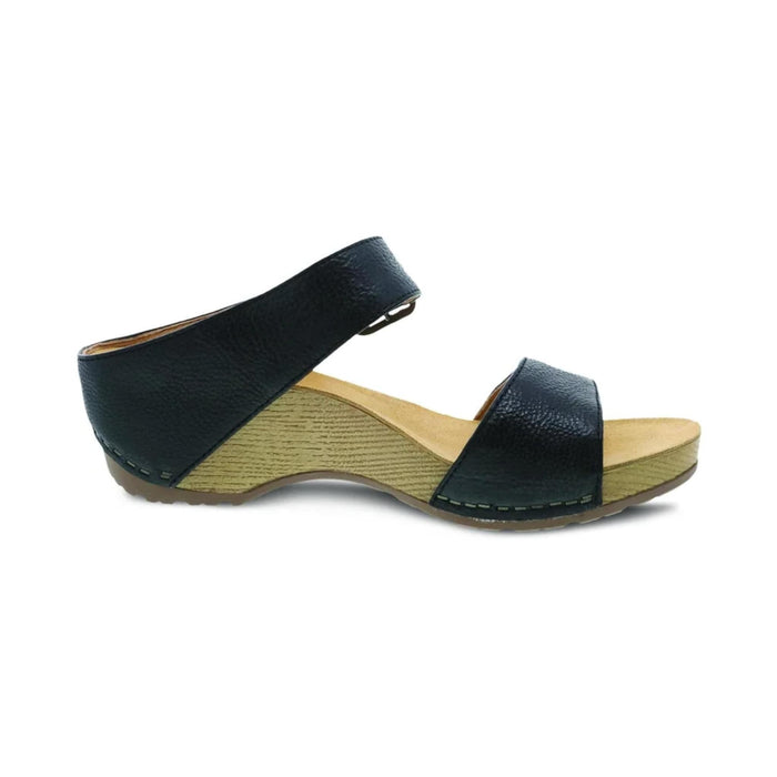 DANSKO SANDAL 36 / Medium / Black Milled Burnished Tanya 673088416966 Tanya