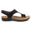 DANSKO sandals Reece Black Waxy Burnished Reece Black Waxy Burnished