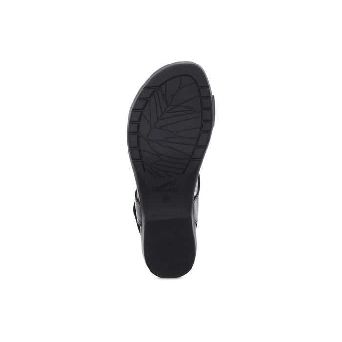 DANSKO sandals Reece Black Waxy Burnished Reece Black Waxy Burnished