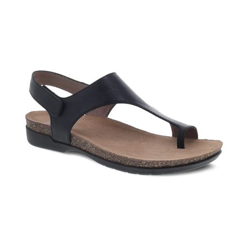 DANSKO sandals Reece Black Waxy Burnished Reece Black Waxy Burnished