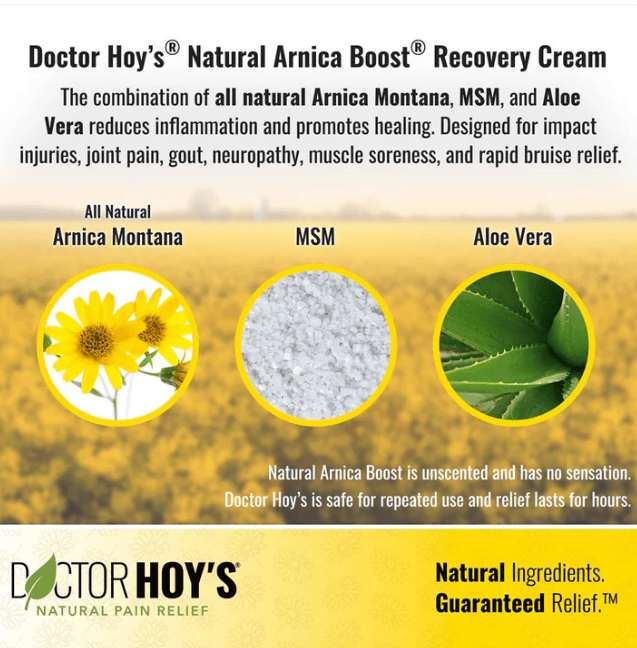 Doctor Hoy's LOTION Doctor Hoy's Natural Arnica Boost Recovery Cream (6 oz.) | To Reduce Inflammation & Bruising 310842000206 Doctor Hoy's Natural Arnica Boost Recovery Cream (6 oz.) | To Reduce Inflammation & Bruising