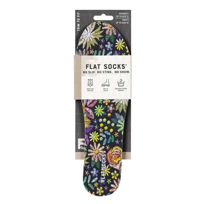 FOOT PETALS SOCKS Floral Embroidery Pink Peony FLAT SOCKS 848966027347 Pink Peony FLAT SOCKS