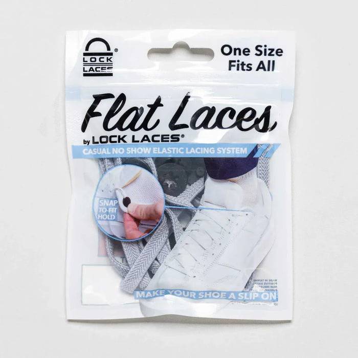 Lock Laces laces Grey Lock Laces Flat Laces 674740306298 Lock Laces Flat Laces
