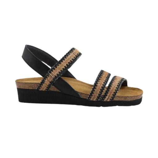 NAOT SANDAL 36 / Jet Black Brown Raffia Naot Women's Kayla Naot Women's Kayla