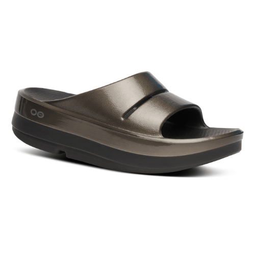 OOFOS SANDAL 5 / Titanium Mirror OOmega OOahh Luxe Slide 198411011644 OOmega OOahh Luxe Slide
