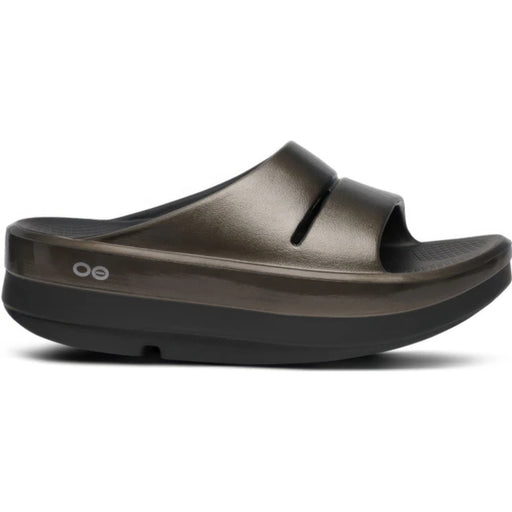 OOFOS SANDAL 5 / Titanium Mirror OOmega OOahh Luxe Slide 198411011644 OOmega OOahh Luxe Slide
