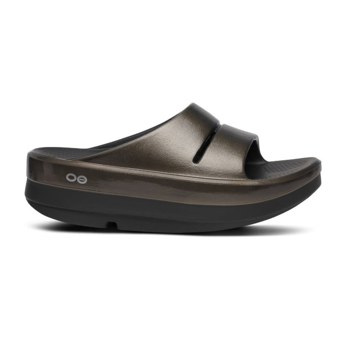 OOFOS SANDAL 5 / Titanium Mirror OOmega OOahh Luxe Slide 198411011644 OOmega OOahh Luxe Slide