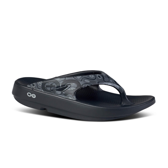 OOFOS sandal Women 5 / Men 3 OOriginal Sport Thong Black Water Camo OOriginal Sport Thong Black Water Camo
