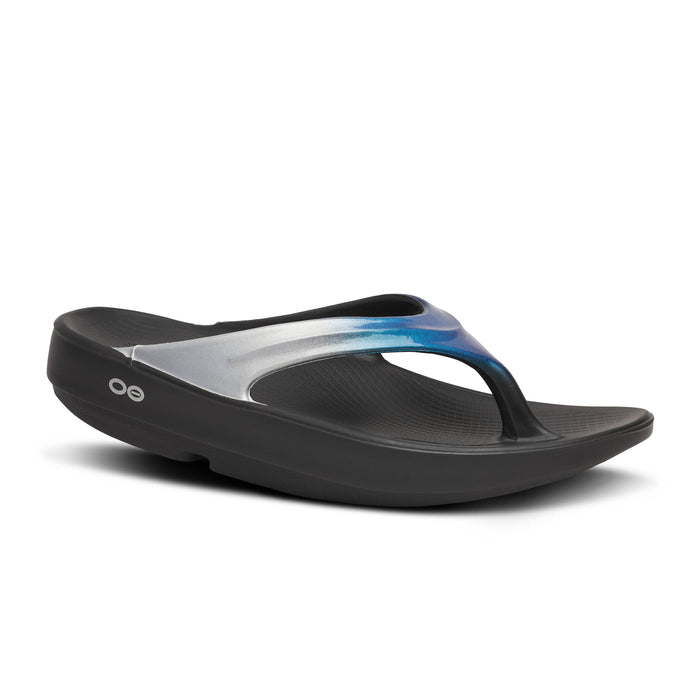 OOFOS SANDALS 5 / Shimmer Blue OOlala Luxe Thong OOlala Luxe Thong