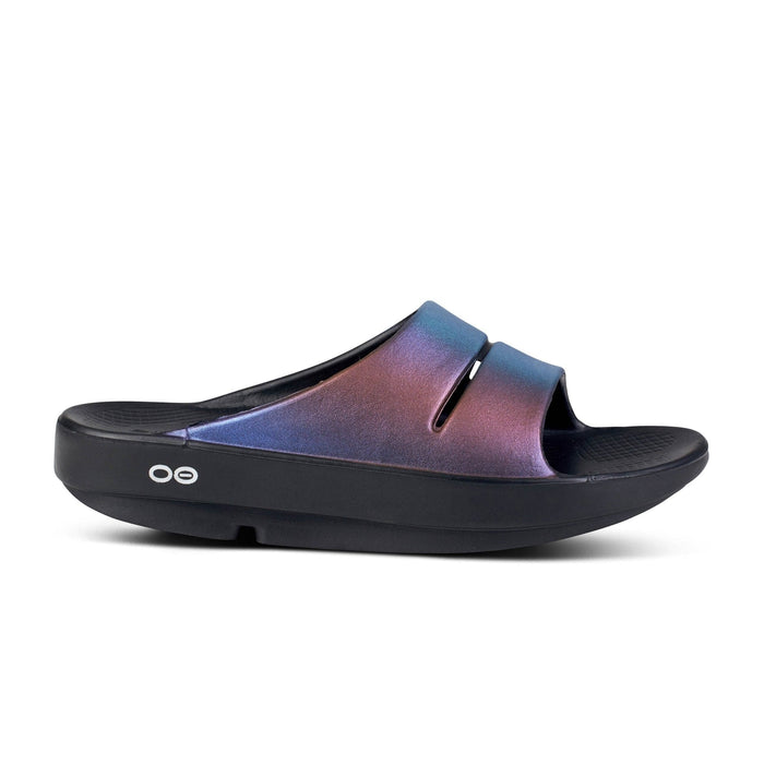 OOFOS Sandals OOahh Luxe Slide Midnight Spectre OOahh Luxe Slide Midnight Spectre