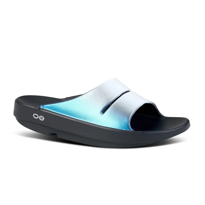 OOFOS Sandals OOahh Luxe Slide Midnight Spectre OOahh Luxe Slide Midnight Spectre