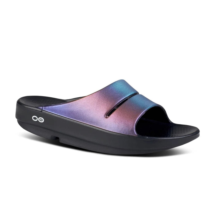 OOFOS Sandals OOahh Luxe Slide Midnight Spectre OOahh Luxe Slide Midnight Spectre