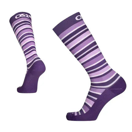 OS1ST SOCKS S / Purple with Stripes Wellness Compression Socks | Over the Calf Wellness Compression Socks | Over the Calf