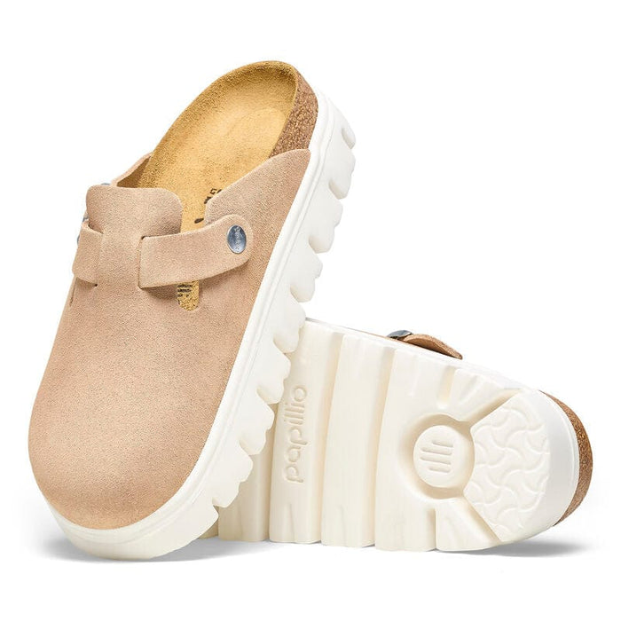PAPILLIO CLOG Boston Chunky  Suede Leather Warm Sand Boston Chunky  Suede Leather Warm Sand