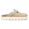 PAPILLIO CLOG Boston Chunky  Suede Leather Warm Sand Boston Chunky  Suede Leather Warm Sand