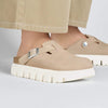 PAPILLIO CLOG Boston Chunky  Suede Leather Warm Sand Boston Chunky  Suede Leather Warm Sand