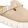 PAPILLIO CLOG Boston Chunky  Suede Leather Warm Sand Boston Chunky  Suede Leather Warm Sand
