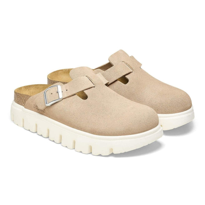 PAPILLIO CLOG Boston Chunky  Suede Leather Warm Sand Boston Chunky  Suede Leather Warm Sand