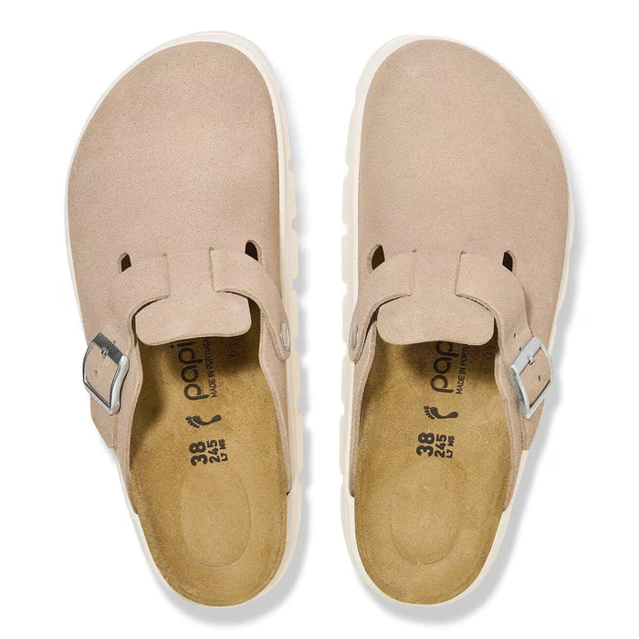 PAPILLIO CLOG Boston Chunky  Suede Leather Warm Sand Boston Chunky  Suede Leather Warm Sand